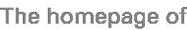 The homepage of