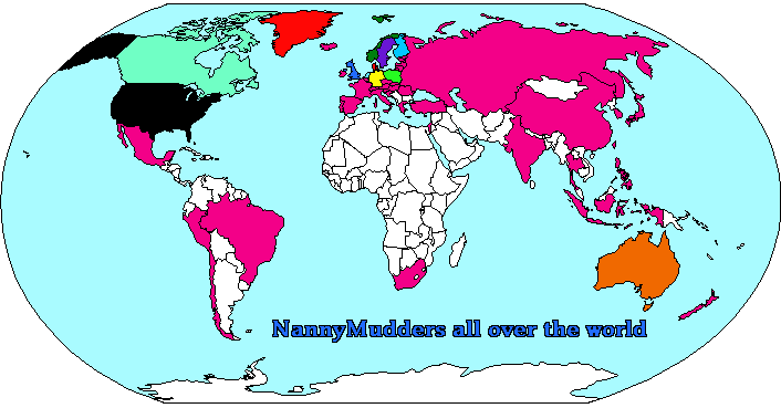 World map. People have connected from all coloured countries.
