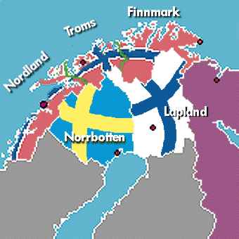 Nordkalotten map