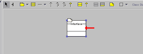 Interface artifact on the Class Diagram