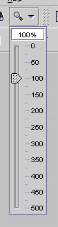 The Zoom slider on the Toolbar