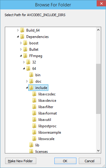 Example AVCODEC_INCLUDE_DIRS image