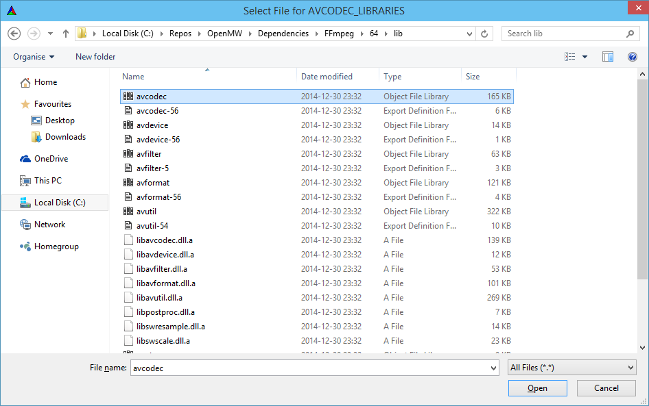 Example AVCODEC_LIBRARIES image