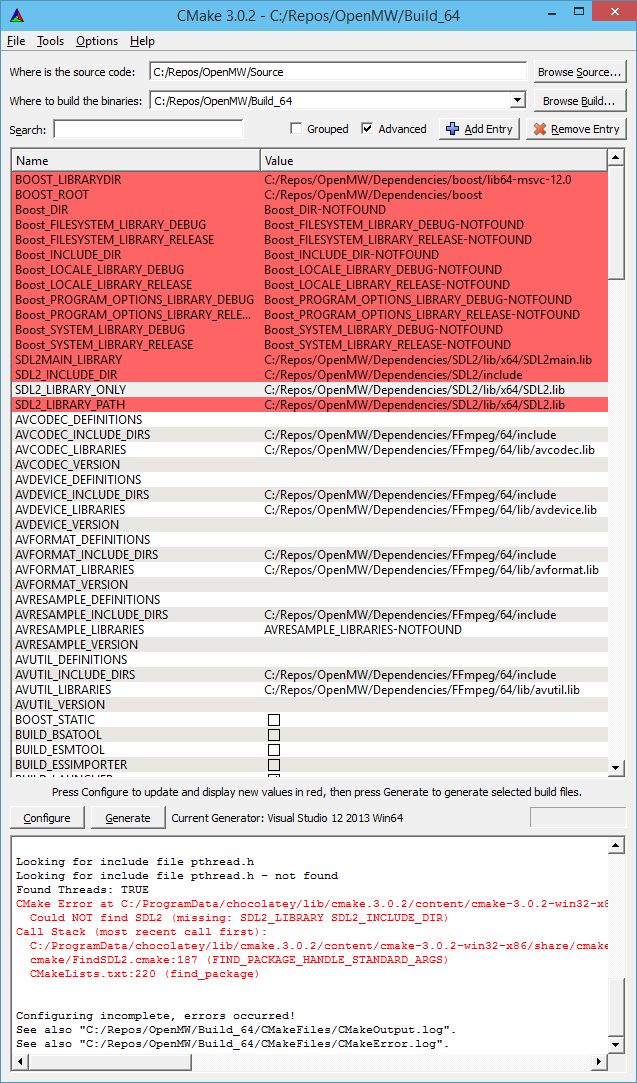 Example filled-in entries image
