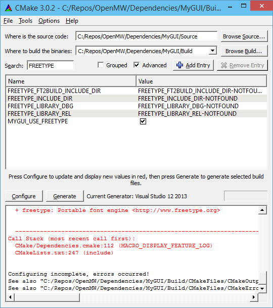 Example FREETYPE search image