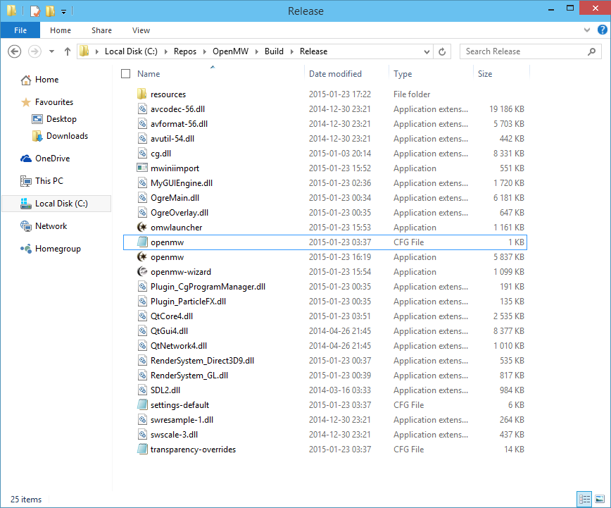 Example Release folder image