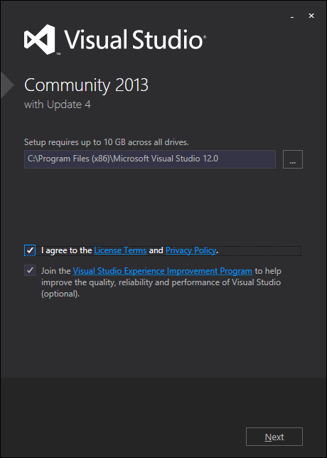 VS2013 Community image