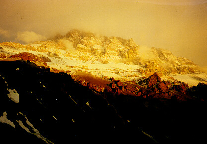 Aconcagua as seen from Hotel Refugio