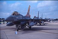 A line of F-16s