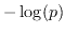 $ -\log(p)$