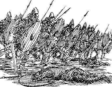 Norsemen attacking